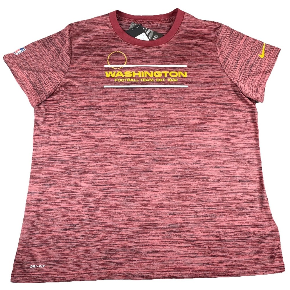 Washington Football Team Shirt Womens 2XL Red NFL Football Nike Dri Fit Tee